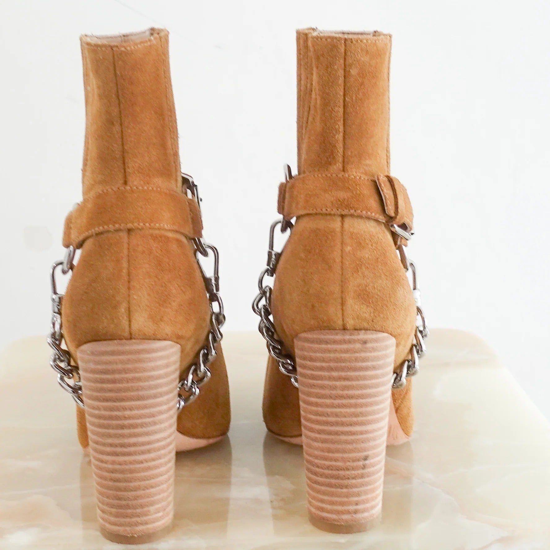 Cowboy suede ankle boots